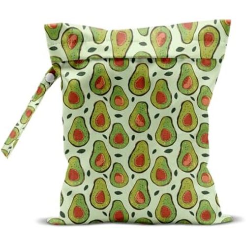 Wet Dry Bags Wet Bags Swimsuit Bag Beach Essentials Fruit Decor Avocado Washable Reusable Waterproof Bag for Swimsuit Pool Beach Diapers Dirty Yoga Gym Clothes