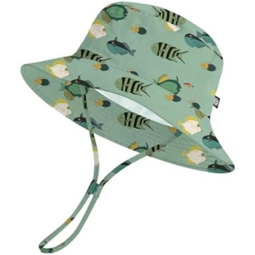Baby Sun Hat UPF 50+ Toddler Bucket Hats Adjustable Kids Sun Protection Summer Hat Wide Brim Beach Hat for Boys Girls 0-6Y