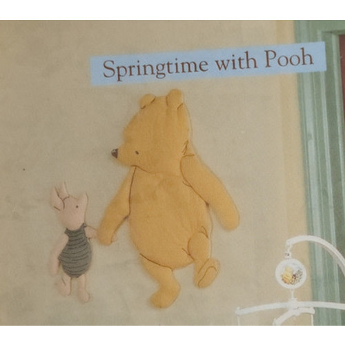 VTG 1997 Classic Winnie The Pooh 3D Fabric Wall Hanging Nursery Decor Piglet