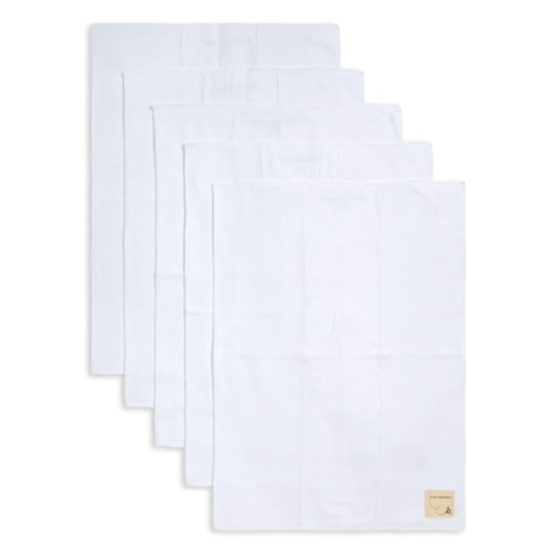 Burts Bees Baby Infant Burp Cloths, 100% Organic Cotton Extra Absorbent Soft Fabric Drool Cloths, 5-Pack Newborn Must-Have Essential Large Burping Cloths, One Size 17 x 11.75 Inches