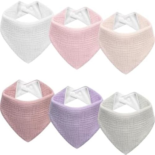 Muslin Baby Bibs Baby Drool Bandana Bibs for Baby Girls Boys Infant Newborn Toddler Drooling and Teething