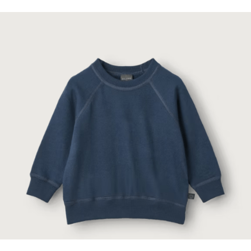 Baby merino wool terry sweatshirt in Navy blue - $48.99 - Dilling