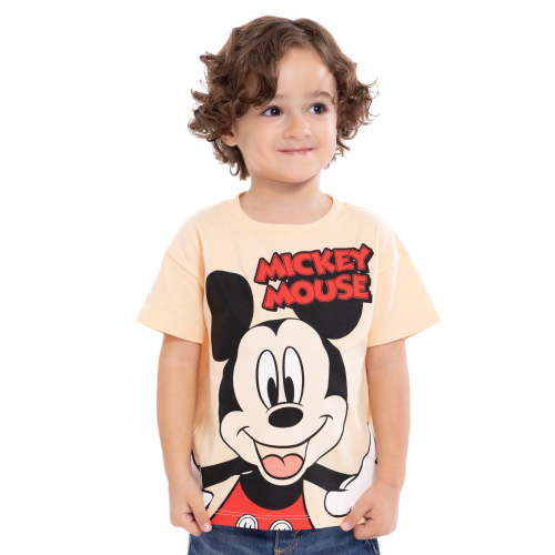 Mickey Mouse Toddler Boys or Girls Crewneck Tee with Short Sleeves, Sizes 12M-5T