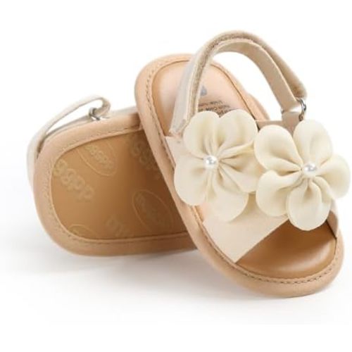 Infant Baby Girls Sandals Summer Baby Wedding Dress Flat Shoes Newborn Crib Shoes First Walkers Prewalkers Shoes