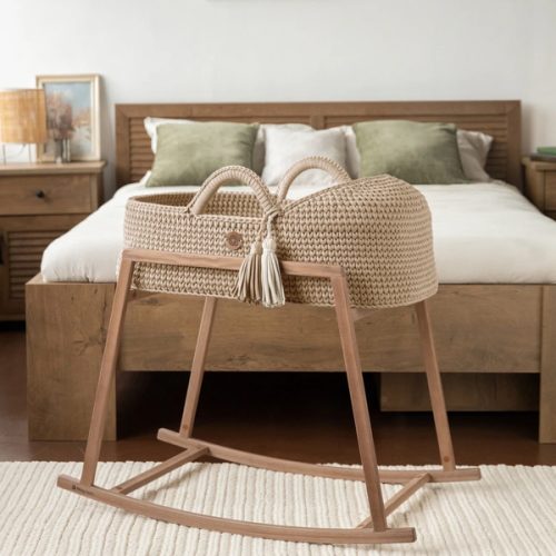 XL Moses Basket with Round Hood | Safe & Unique by Anzy Home