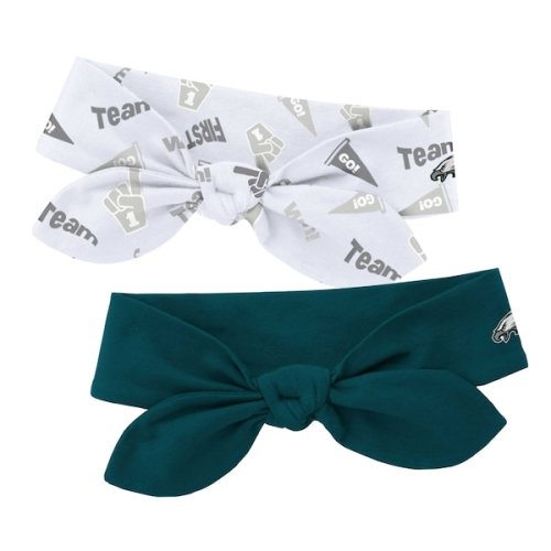 Girls Infant Philadelphia Eagles Knotty Bow Headband Set