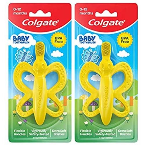 Colgate Baby Toothbrush and Teether, BPA Free – 2 Count