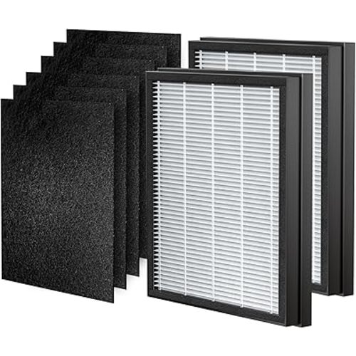 P358 Replacement Filters for P358 Pet Air Purifier, 6 Pre-Filters and 2 Composite Filter, Genuine Version, PJ358-2LX6JDM