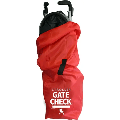J.L. Childress Gate Check Bag for Umbrella Strollers - Travel Bag for Airplane, Fits Most Single Umbrella Baby Strollers, Airport Accessories for Gate Check, Flying Essentials - Red