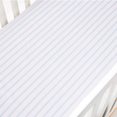 Seaside Stripes Crib Sheet - Ocean