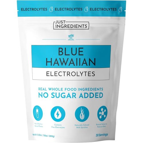 Blue Hawaiian Electrolytes Drink Mix | 30 Servings | Organic Coconut Water, Blue Spirulina & 5 Key Electrolytes | Supports Hydration, Electrolyte Balance & Muscle Recovery* | No Sugar Added