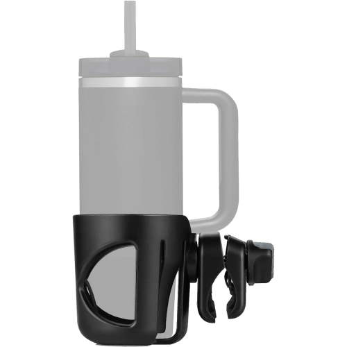 New Stroller Cup Holder Compatible With Stanley Quencher H2.0 (30 & 40 Oz. Models), Also Applicable on Stanley IceFlow (20 & 30 Oz. Models) - Black