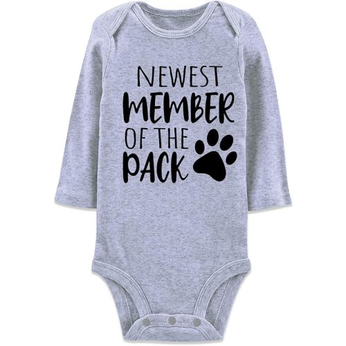 SunFocus Baby Boys Girls Cotton Romper Newborn Funny Saying Bodysuit Long Sleeve Infant Neutral Jumpsuit 0-12 Months