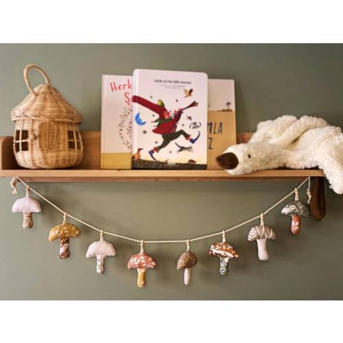 Mushroom Garland | Mushroom Banner | Party Banner | Wall Decor | Handmade Gift | Kids Room Banner | Mushroom Decoration | Baby Shower Gift