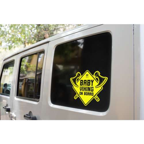 Baby Viking Decal, Baby on Board Decal, Viking Baby Sticker, Pagan baby Decal, Viking Gifts
