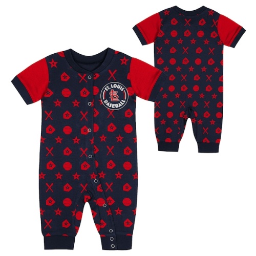 Newborn St. Louis Cardinals  Navy Hard 90 Coveralls