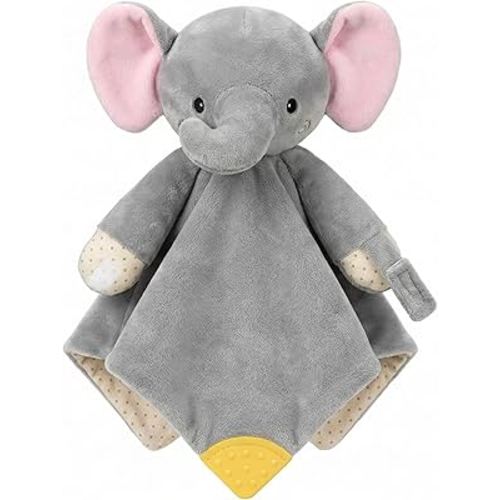 BEREST Elephant Baby Lovey Rechargeable Sleep Soother with 10 White Noises (Heartbeat, Shushing & Lullabies) & Cry Sensor|Timer|Recording|Plush Blanket Comforter Gift for Newborns|Infants|Boys & Girls