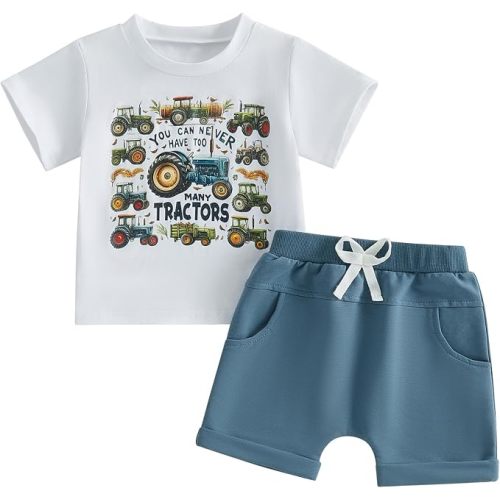 Toddler Baby Boy Clothes Summer Outfit Animals Shirt Shorts Set
