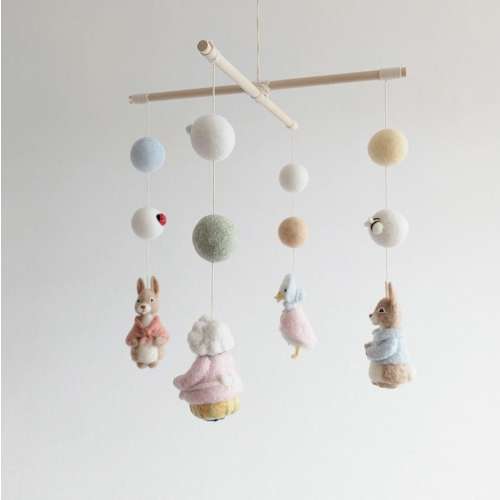 Needle Felted Peter Rabbit Baby Mobile