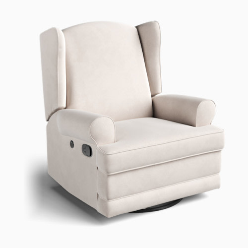 Serenity Wingback Upholstered Recline Glider - Ivory