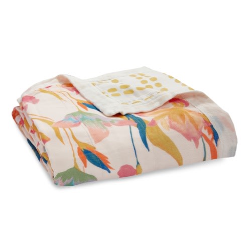 Floral Seaweed Cotton Baby Blanket | aden + anais