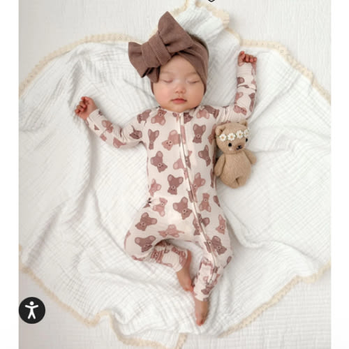 Teddy Bear Zipper Romper – In my Jammers