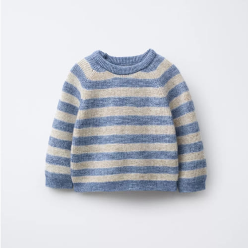 STRIPED WOOL AND CASHMERE SWEATER - Blue marl | ZARA United States