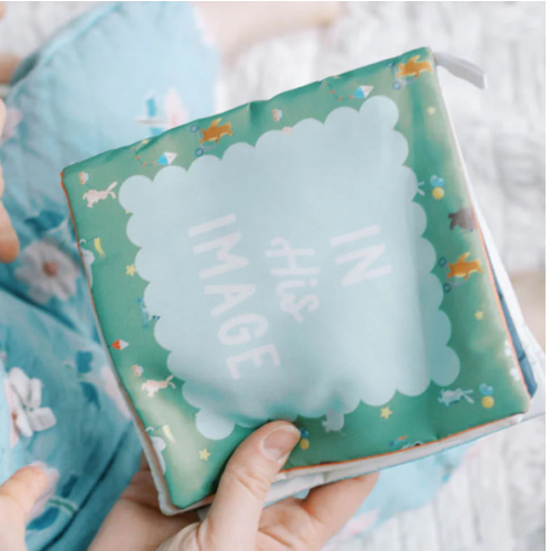 In His Image Fabric Baby Book – Tiny Theologians