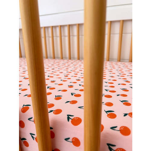 Blush Oranges / Organic Crib Sheet