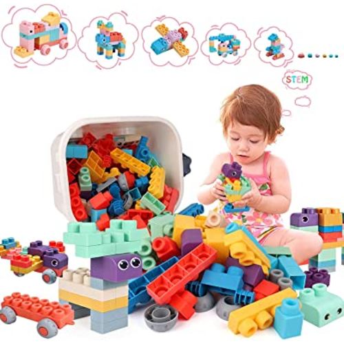 Top STEM Soft Building Block Sets for Kids Aged 18 months to 6 years old, preschool.Large Construction Block Toys for Toddler to Improve Imagination、Creativity、Hands-on Ability