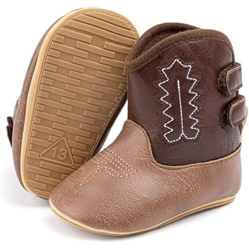 Meckior Baby Girls Cowboy Tassel Boots Side Zipper Moccasins Soft Bottom Non-Slip Toddler Shoe
