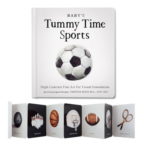 Baby's Tummy Time Sports: High-Contrast Fine Art for Visual Stimulation (Tabitha Paige Children's Book Series)