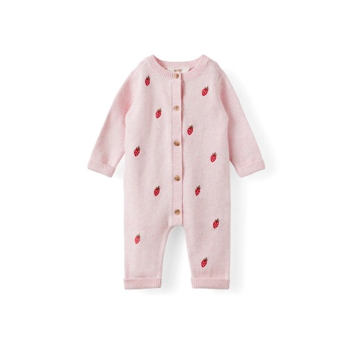 Organic Knit Long Sleeve All In One, 3-6M
