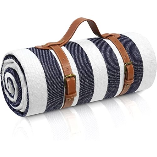 sapsisel 80”x 80” Picnic Blanket Extra Large, Waterproof and Foldable Beach Blanket, 3-Layer Outdoor Blanket for 6 to 8 Adults, for Camping, Park, Beach, Grass, Indoors…