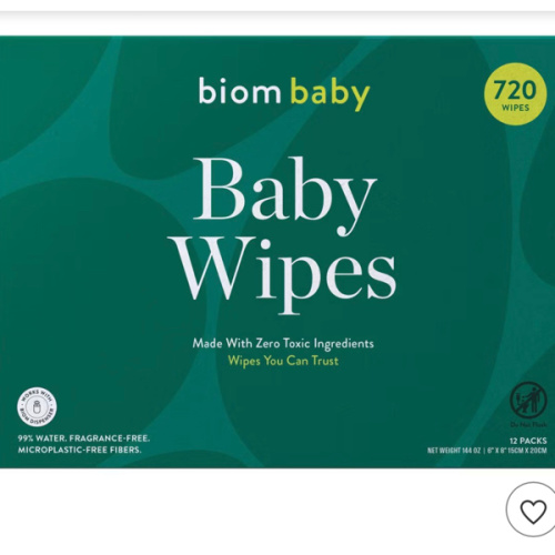 Biom 99% Water Hypoallergenic Baby Wipes