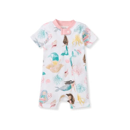 Burt's Bees Baby Unisex Baby Short Sleeve Pajamas, One-piece Sleeper Romper Pjs, Snug Fit for Infants 3 to 24 Months