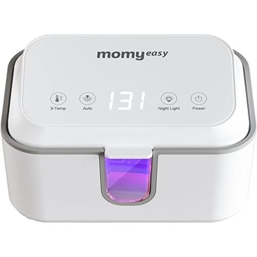 MOMYEASY Baby Wipe Warmer, Large Capacity Wipes Dispenser with 3 Temperature Modes, Even Heating Diaper Wipe Warmer with Night Light, Wipes Warmer for Babies/Adults