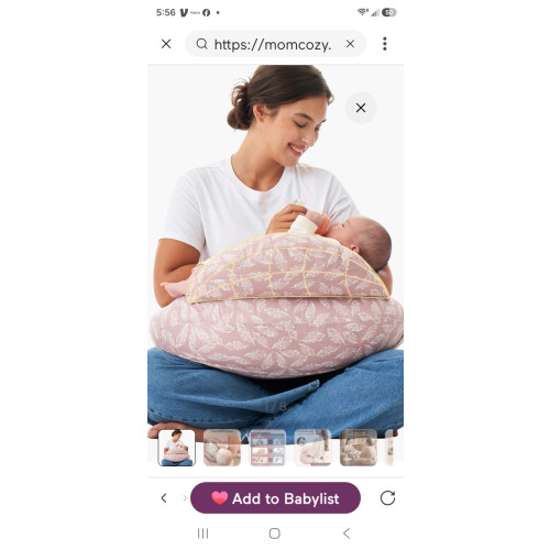 Adjustable Nursing Pillow in Light Pink – Momcozy