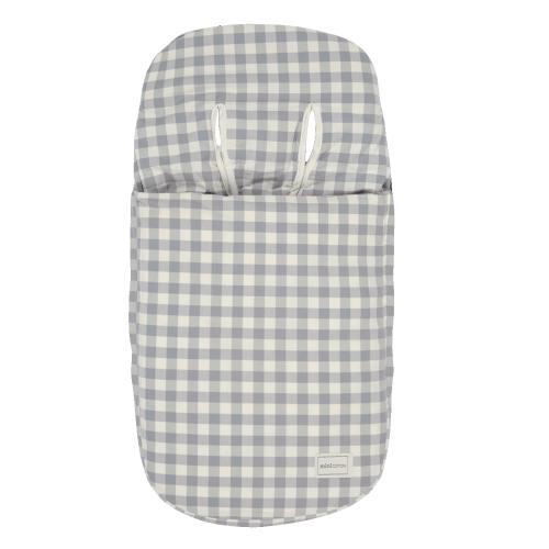 STROLLER BAG Vichy Coton Blue Grey · Minicoton