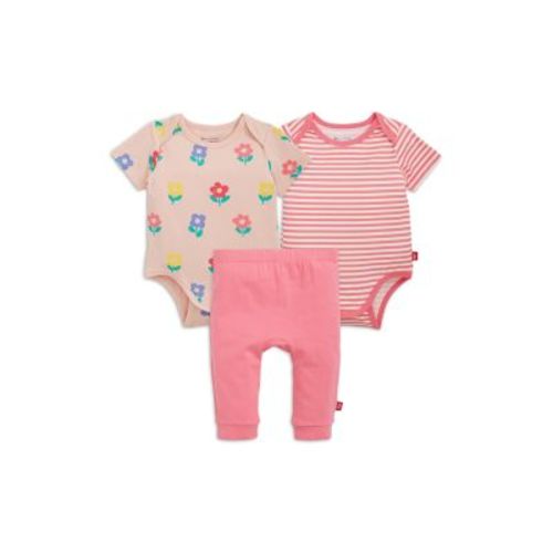 Girls' CloudStretch™ Magnetic Bodysuit & Pants, 3 Piece Set - Baby