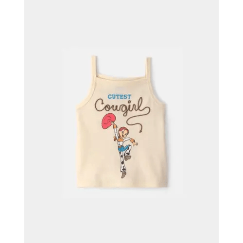 Baby Girl Pixar© Toy Story 'Cutest Cowgirl' Graphic Tank - Cream | Carter's