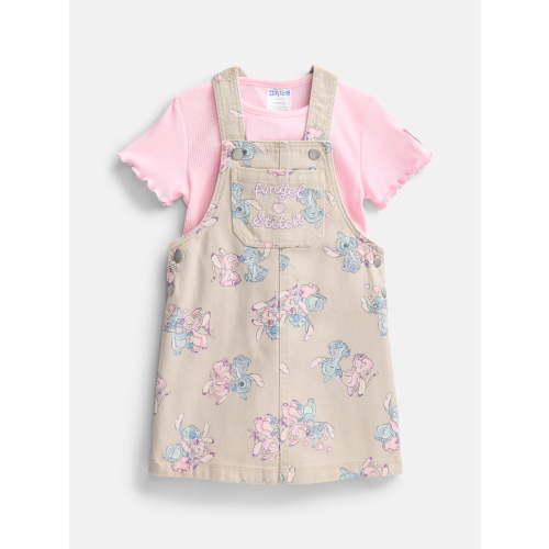Stitch Toddler Girls Short Sleeve Tee and Cotton Skirtall Set, 2 Piece, Sizes 12M-5T