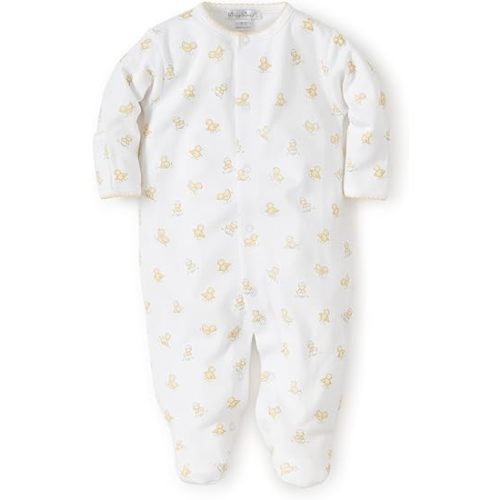kissy kissy Baby Gender Neutral 100% Pima Cotton Hatchlings Print Snap Front Footie Pajamas, Newborn to 9 Months