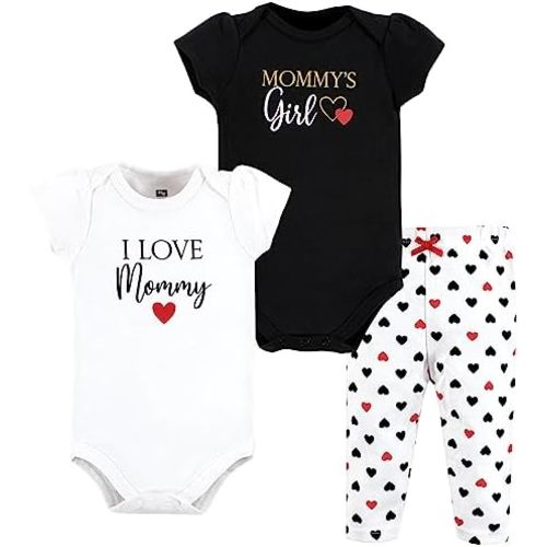 Hudson Baby Unisex Cotton Bodysuit and Pant Set