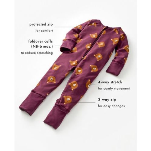 HannaSoft™ Stretch Sleeper
Color: Cute Bears on Brown