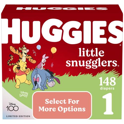 Huggies Little Snugglers Baby Diapers, Size 1, 148 Ct (Select for More Options)