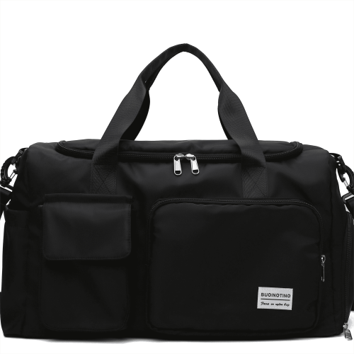 Large Travel Duffle Bag with Shoe Compartment, Waterproof Nylon Weekender Overnight Bag for Gym, Sports and Hospital