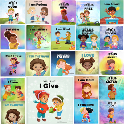 With Jesus Series - 22-Book Bundle - Faith based books for kids – Good News Meditations Kids