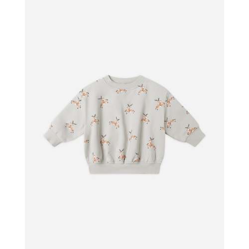 Relaxed Fleece Sweatshirt || Reindeer – Quincy Mae