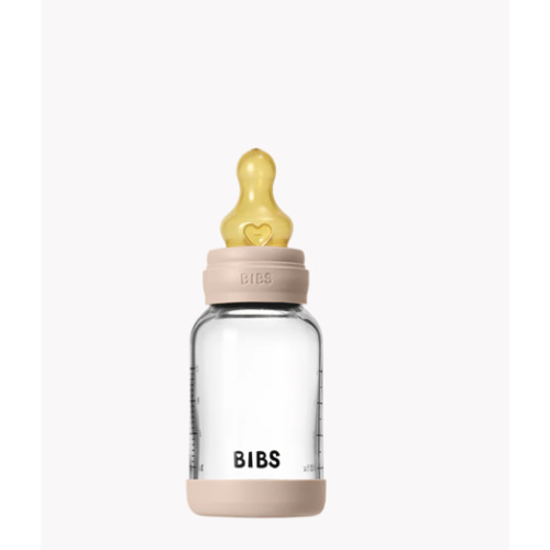 BIBS Baby Glass Bottle Set 4oz Latex - Blush | Anti-Colic Design – Bibsworld store US